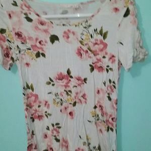 A white floral blouse